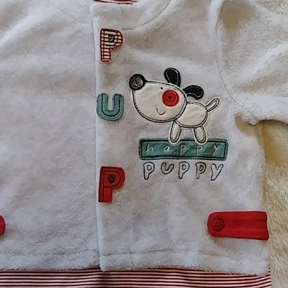 Nwt Baby Happy Puppy Button Up Sweater 3-6 Months - Picture 4 of 6